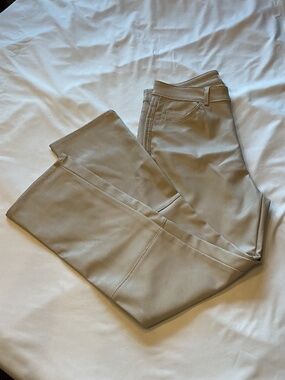 H&M FAUX LEATHER PANTS (size: 12)